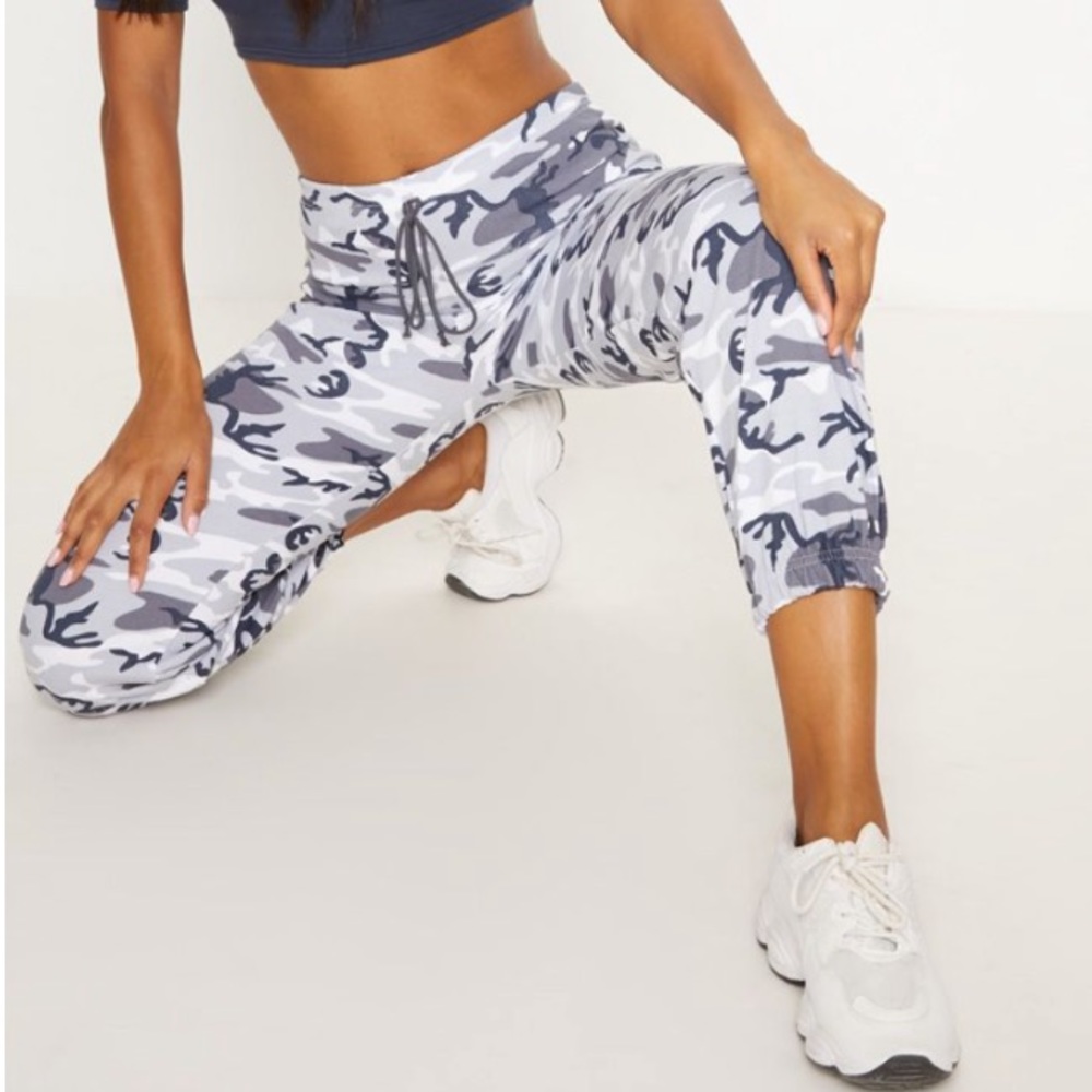 PLT grey camo joggers